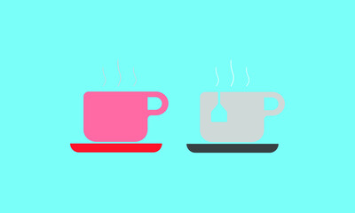 Bundle Logo illustration of cup of coffee and tea.
