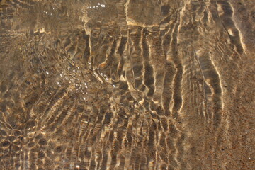 drawing waves on the sand in the sea texture of nature