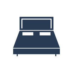 Bed icon. room bed, home bed icon in flat style and vector illustration.