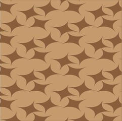 An over-all design in brown