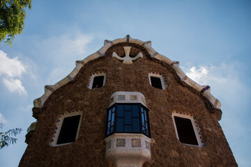 Obraz premium Park Guell by Anton Gaudi in Barcelona Spain 