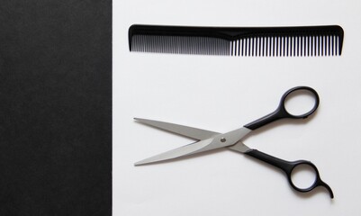 scissors and comb
