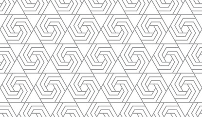 Fototapeta na wymiar Abstract geometric pattern. A seamless vector background. White and gray ornament. Graphic modern pattern. Simple lattice graphic design.