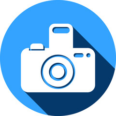 Camera Icon. Photography icon. Nature photography, geography, photo studio icon in vector illustration and flat style. 