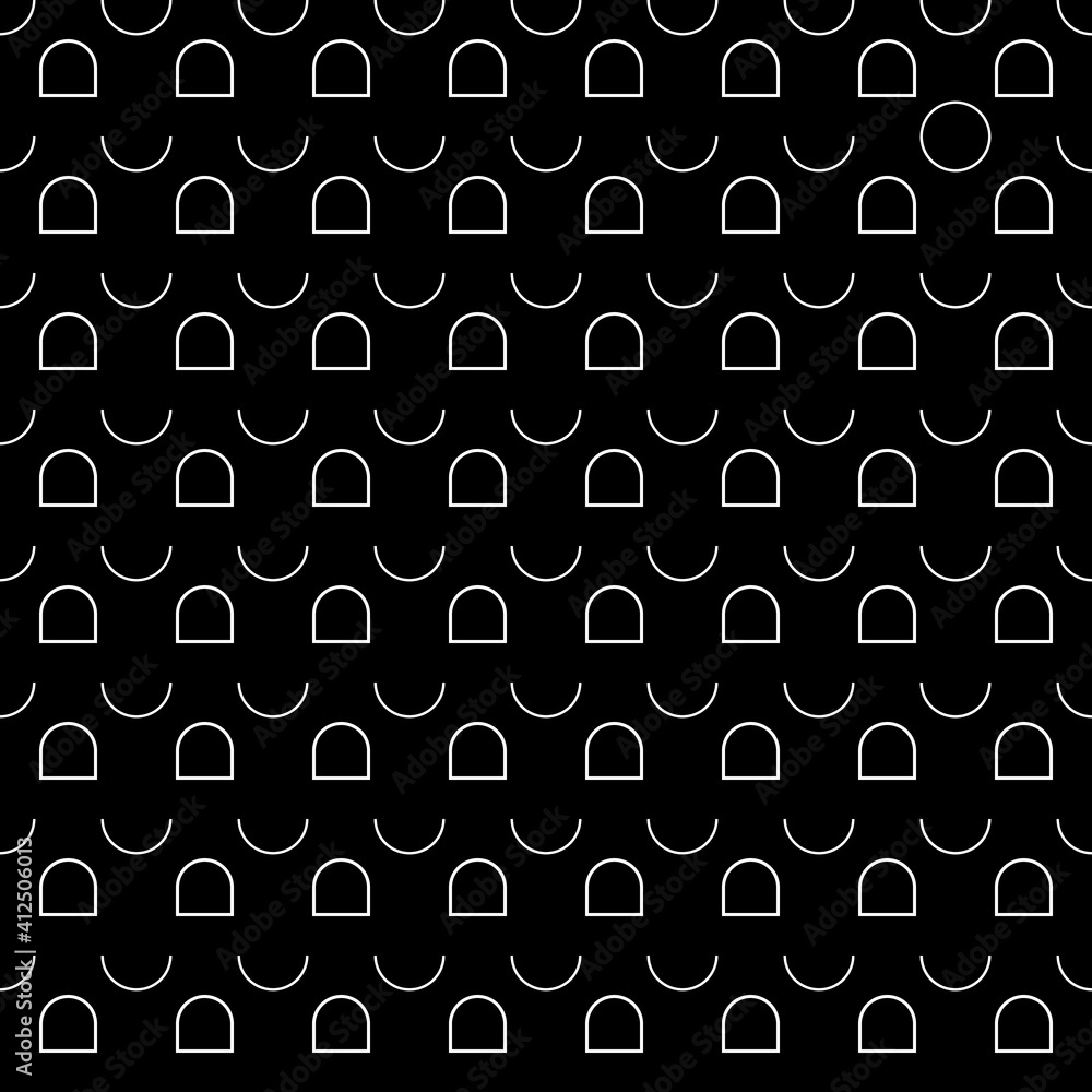 Poster Squares Circles Pattern.