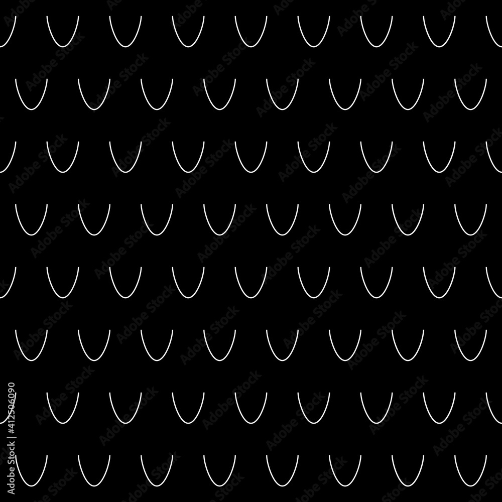 Poster Seamless white frames. Black background and 
squiggles pattern.