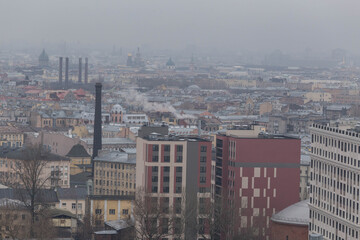 panorama of the modern district in Saint Petersburg