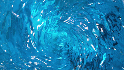Blue water twister. Abstract background.