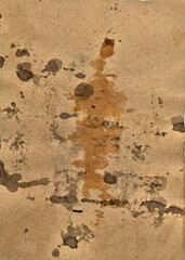 High quality scan of dirty stained paper. Grunge background.
