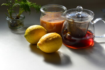 ココナツミルクティーとレモン