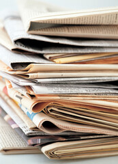 stack of newspapers