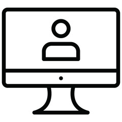 Job Interview icon for graphic design job application website report and other design job