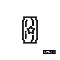 Beer Line Icon Vector. Beer Symbol Vector