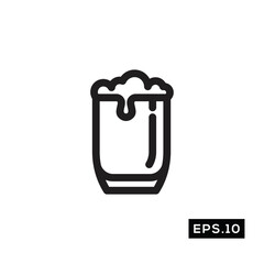 Beer Line Icon Vector. Beer Symbol Vector