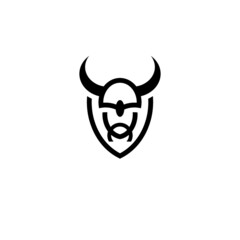 
Vector illustration of Viking logo, warrior of viking logo