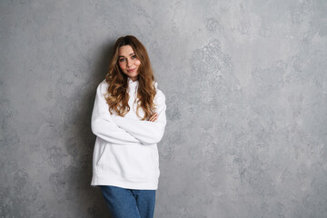 Portrait of a cheerful excited pretty young girl