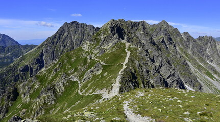 Orla Perć, najtrudniejszy szlak górski w Tatrach Polskich - obrazy, fototapety, plakaty
