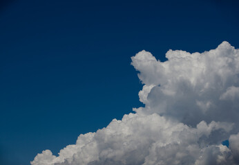 White clouds in the blue sky