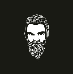 Beard Care Grooming Kit Logo; Vintage, simple and unique beard 
care product logo. Conveys country, hillbilly, cowboy, masculine, 
top quality and professional brand.