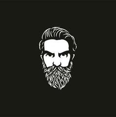Beard Care Grooming Kit Logo; Vintage, simple and unique beard 
care product logo. Conveys country, hillbilly, cowboy, masculine, 
top quality and professional brand.