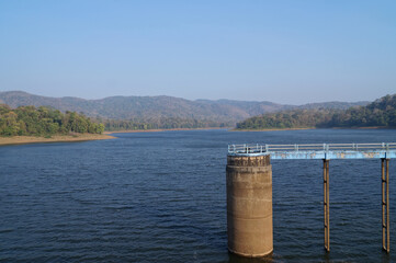 Reservoir of vazhani dam in Kerala, India