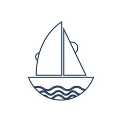 commercial, concept, seal, deliver, industry, distribution, car, free, package, packaging, fast, courier, service, simple, vessel, water, delivery, business, nautical, illustration, symbol, sail, icon