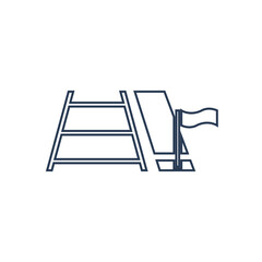 Train icon. train line, train schedule icon with vector illustration and flat style.