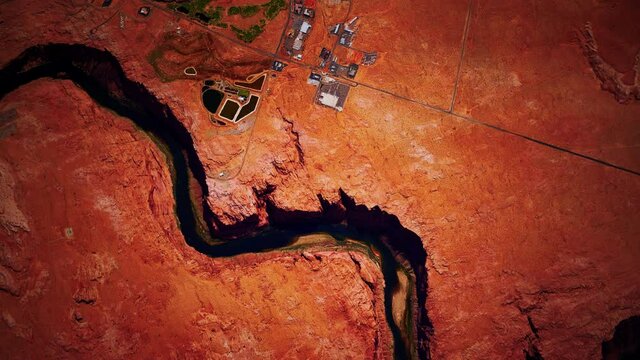 aerial view of antelope canyon