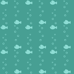 seamless pattern for designer, background, wallpaper for textiles, two-color motif with fish