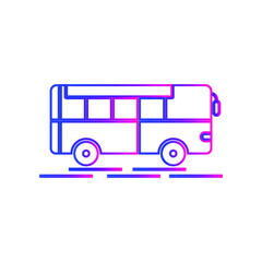 Bus icon. Travel bus, vehicle, private car, public bus, transport car icon.