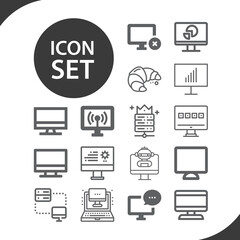 Simple set of host related lineal icons.