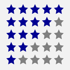 Obraz premium Rating Review icon - Flat design, glyph style icon - Blue. EPS 10