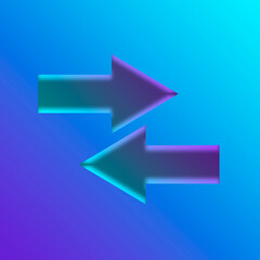 Arrows on a graduated background