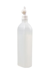 Plastic bottle with antiseptic isolated on a white background