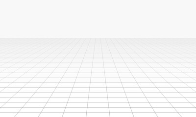 Vector perspective grid. Abstract wireframe landscape.