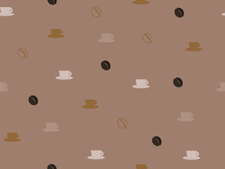 Coffee design template, pattern for the design of cafes, posters, for coffee lovers