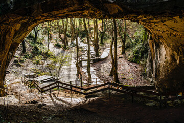 Zugarramurdi cave, in Navarra, lonely on a sunny morning. Witchcraft - obrazy, fototapety, plakaty
