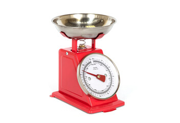 Mechanical scales to the kitchen red.
