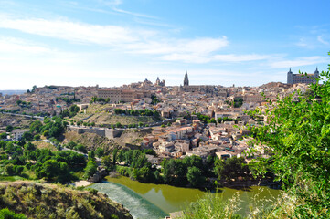 Fototapeta na wymiar View of Toledo across the Tagus River, Spain