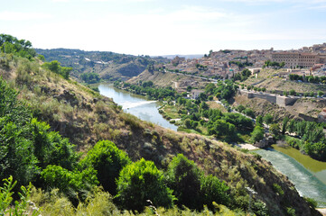 Fototapeta na wymiar View of the Tagus River, Toledo, Spain