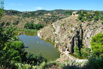 Fototapeta na wymiar View of the Tagus River, Toledo, Spain
