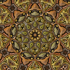 3d effect - abstract mandala style pattern 
