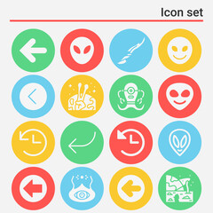 16 pack of exile  filled web icons set
