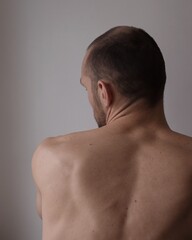 beautiful men's back with the hand