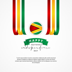 Guyana Independence Day Vector Design Template Background