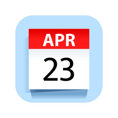 April 23. Calendar Icon. Vector Illustration.