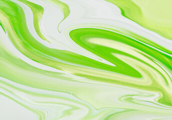 Abstract green fluid art texture background