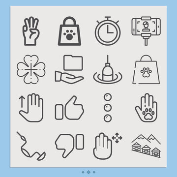 Simple set of some related lineal icons.