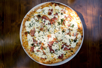 pizza on a plate
