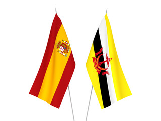 Spain and Brunei flags